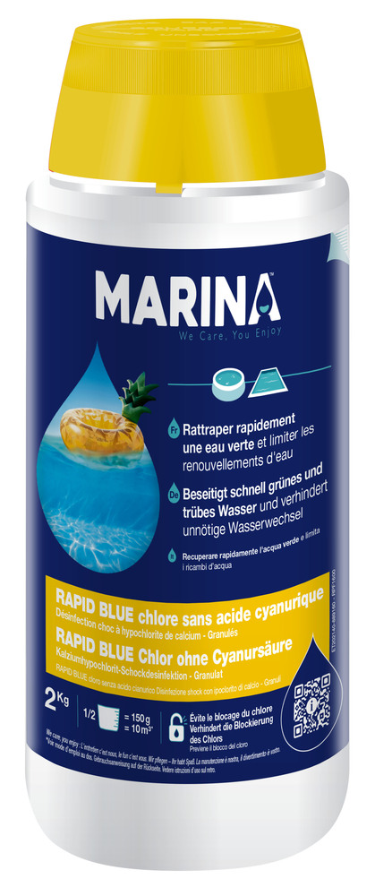 MARINA - Rapid Blue Chlore Traitement Choc Piscine 2kg TP2