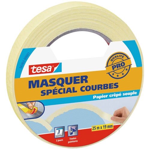 TESA - Classic masquage lignes courbes 25mx19mm